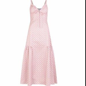 The Lillie Dress (S) - Hill House - Rose Circular Lattice